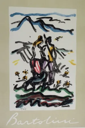 石版画 Bartolini - Cacciatore felice