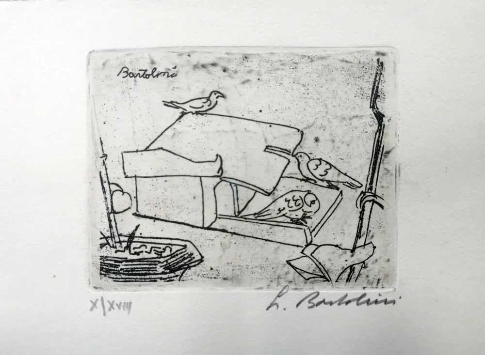 蚀刻版画 Bartolini - La casa dei colombi
