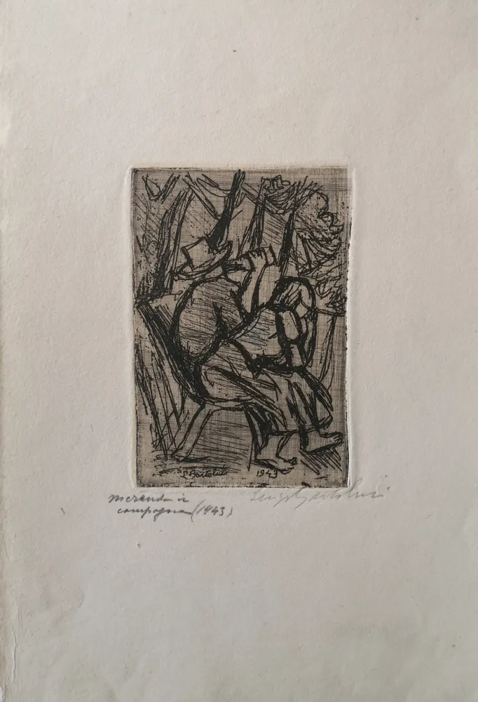 蚀刻版画 Bartolini - Merenda in campagna