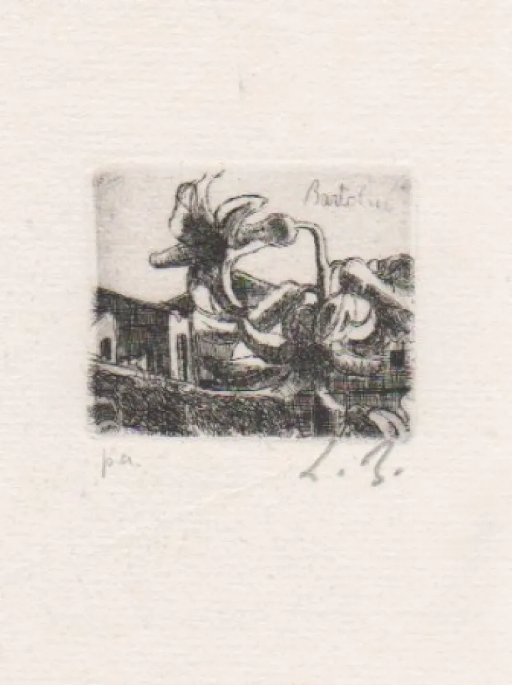 蚀刻版画 Bartolini - Senza titolo