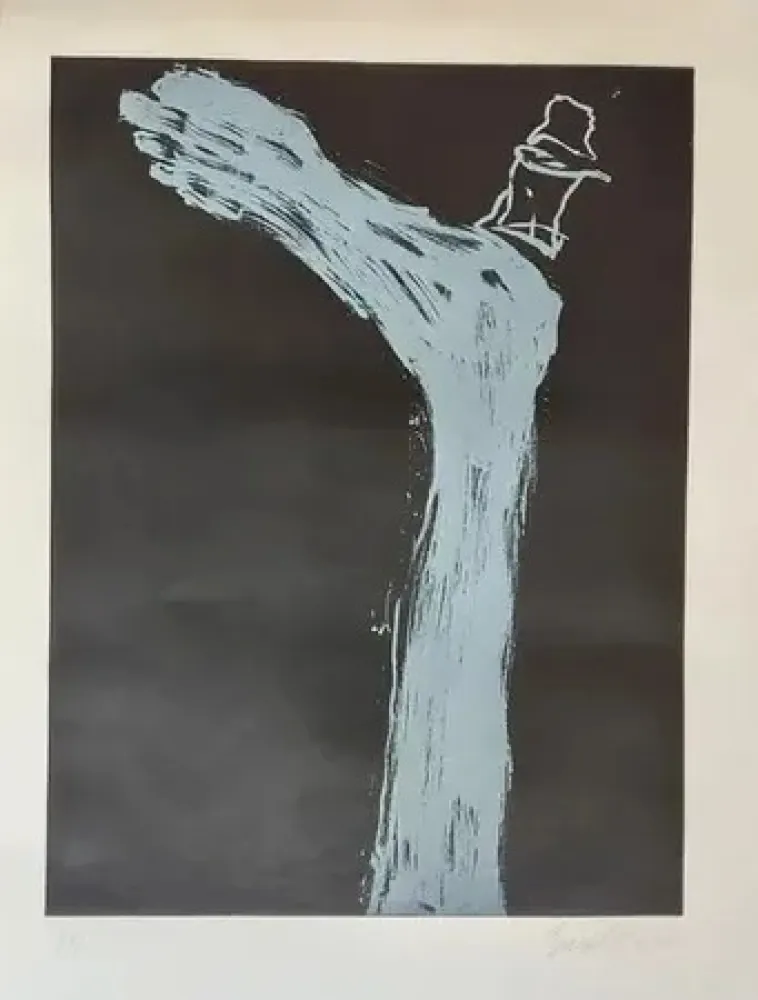 版画 Baselitz - Grand pied