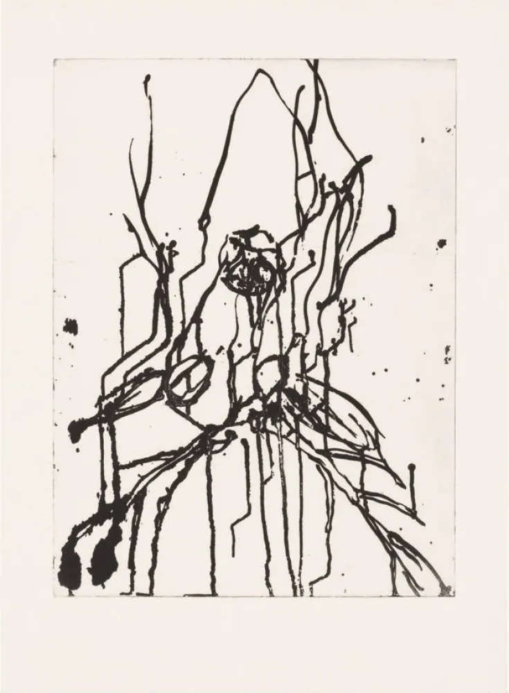 飞尘腐蚀法 Baselitz - Hirsch I (black)