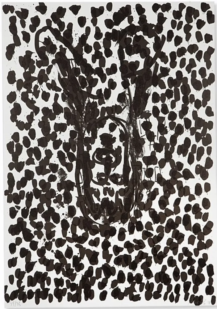石版画 Baselitz - Kopf (Head) - no. 14 (from Suite 45)