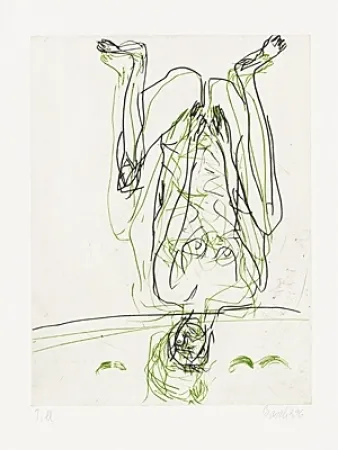 蚀刻版画 Baselitz - Zwei Streifen