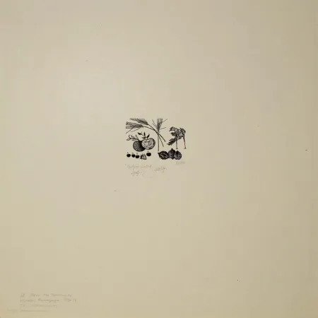 木刻 Baskin - New Year's Greeting / Still Life, from A Poem Called the Tunning of Elynour Rummynge