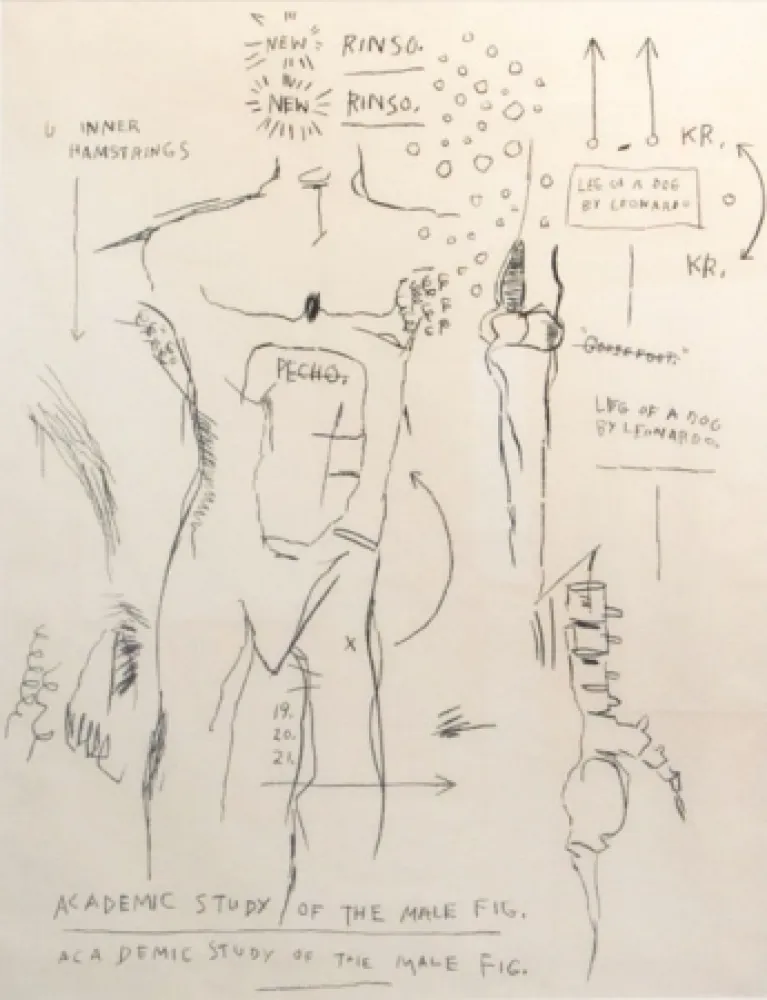 丝网印刷 Basquiat - Academic Study of the Male Figure