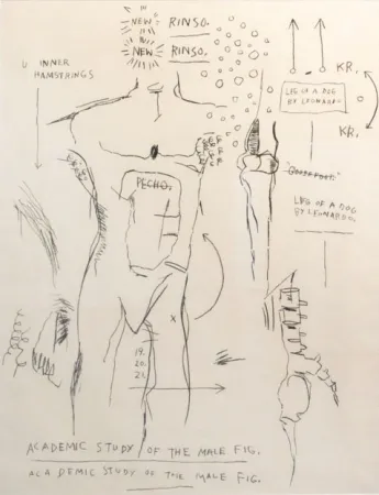 丝网印刷 Basquiat - Academic Study of the Male Figure