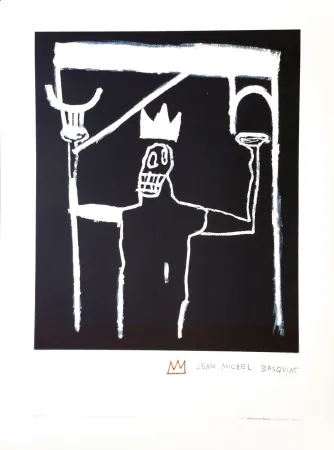 石版画 Basquiat - Affiche Lithographique