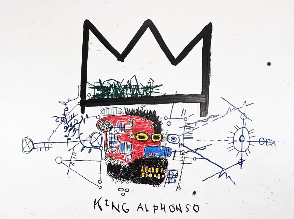 丝网印刷 Basquiat - King Alphonso