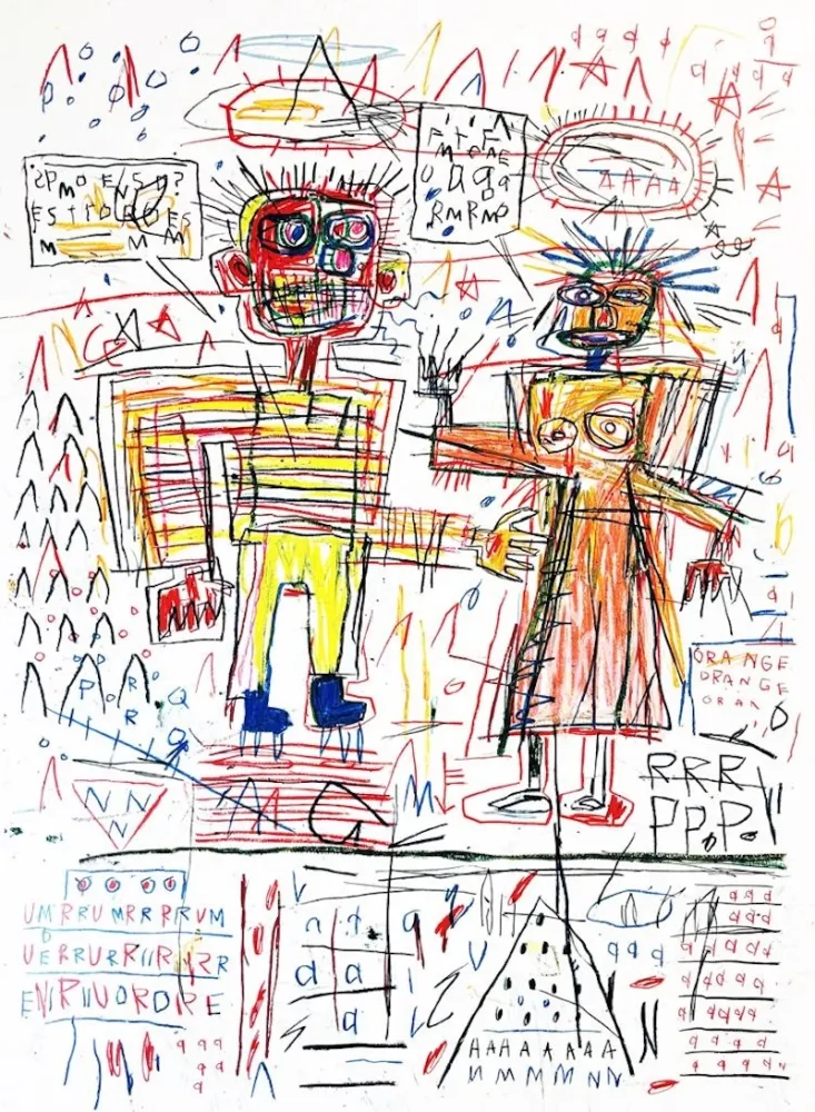 丝网印刷 Basquiat - Untitled III from The Figures Portfolio