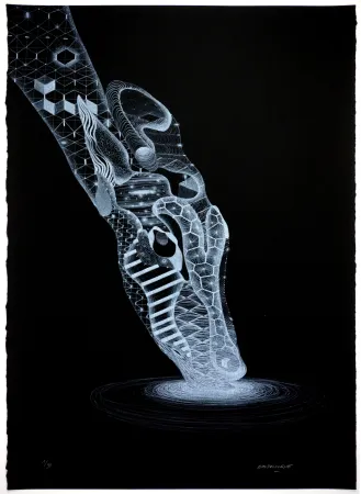 石版画 Baudelocque - Biche