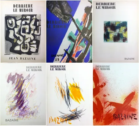 插图书 Bazaine - DERRIÈRE LE MIROIR. BAZAINE. Collection complète des 6 volumes de la revue DERRIÈRE LE MIROIR consacrés à Jean Bazaine (parus de 1949 à 1975).