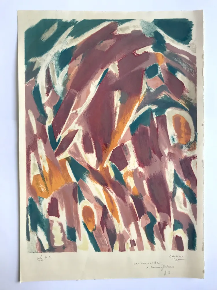 石版画 Bazaine - Les saisons