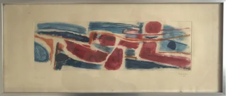 飞尘腐蚀法 Bazaine - Sans titre (Le nageur)