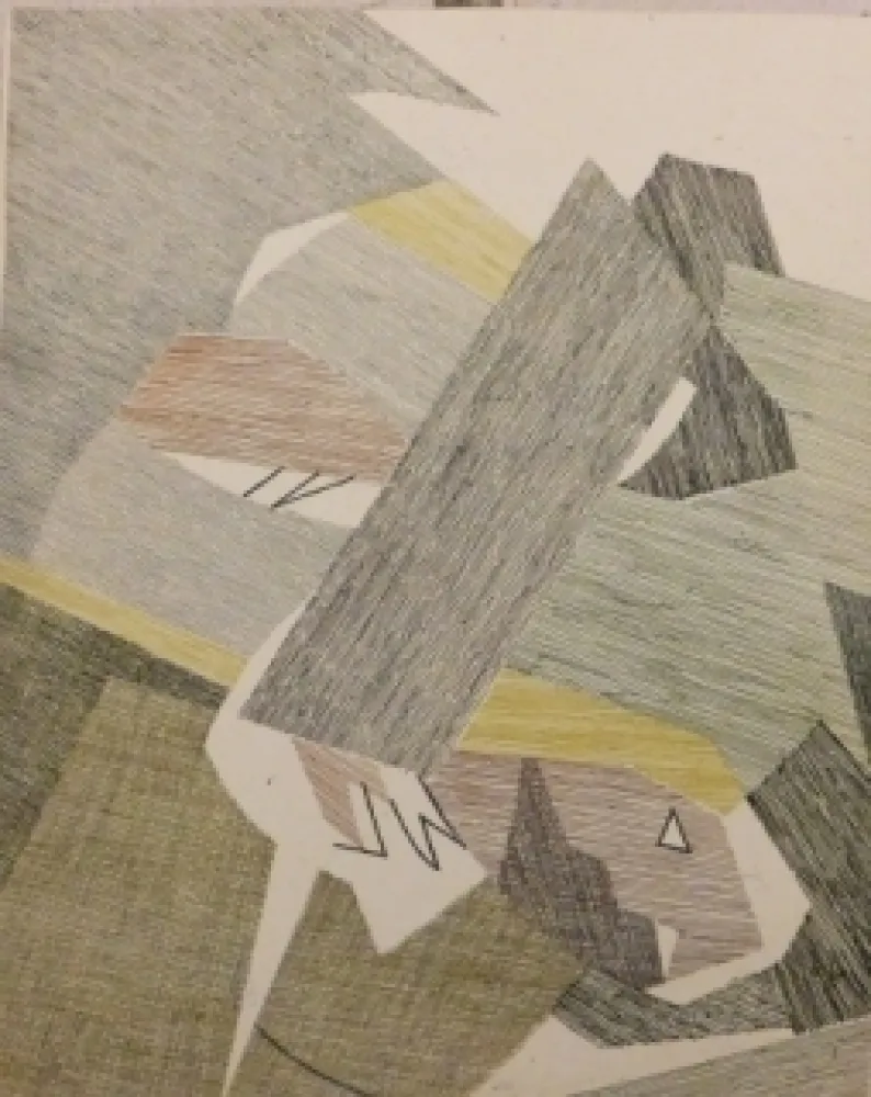 蚀刻版画 Beaudin - Eau- forte pour le texte Les Paysans