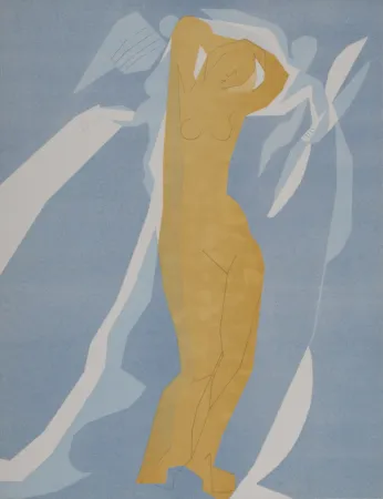 石版画 Beaudin - Femme nue, 1962