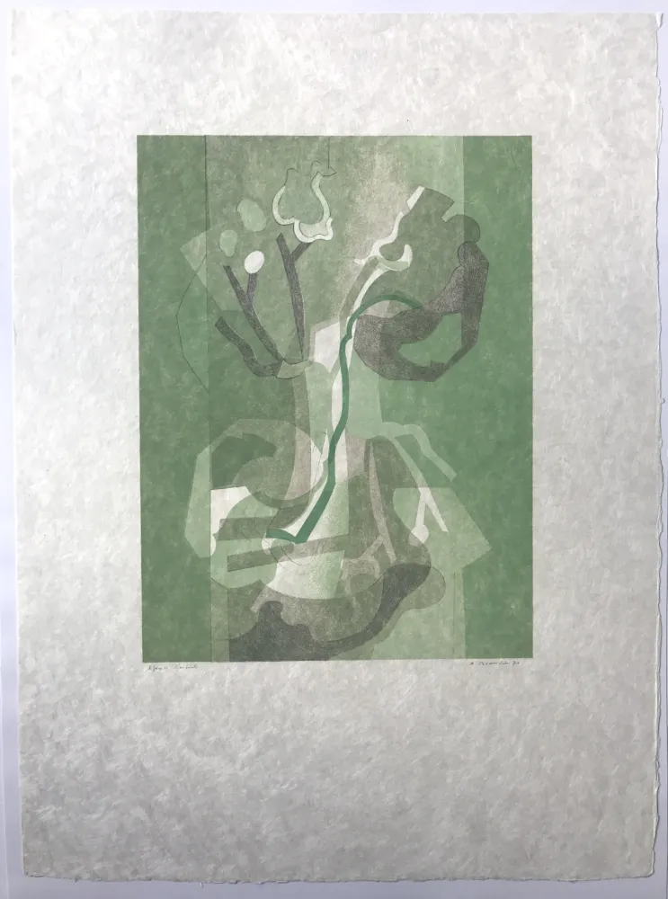 石版画 Beaudin - Fleurs I