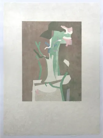 石版画 Beaudin - Fleurs II