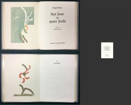 插图书 Beaudin - Jacques Baron : SEPT JOURS ET QUATRE JEUDIS. 2 lithographies originales en couleurs.