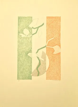 石版画 Beaudin - Le printemps