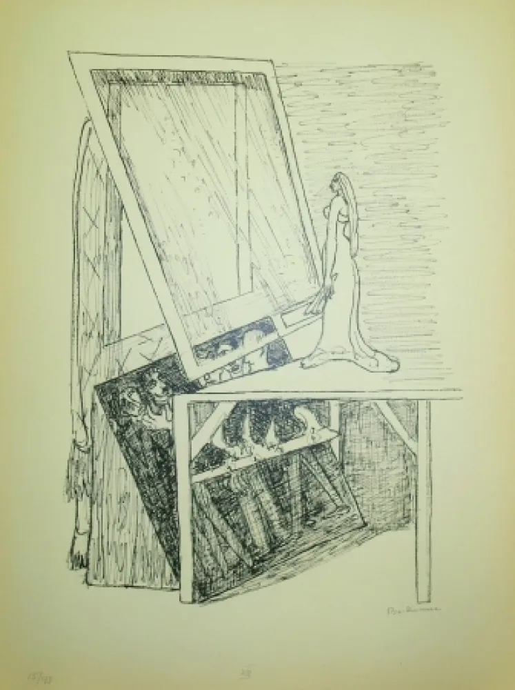 石版画 Beckmann - Magic Mirror