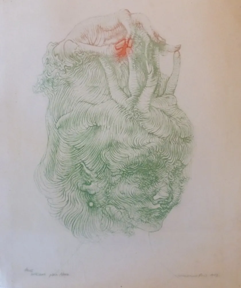 石版画 Bellmer - CHAPEAU MAIN