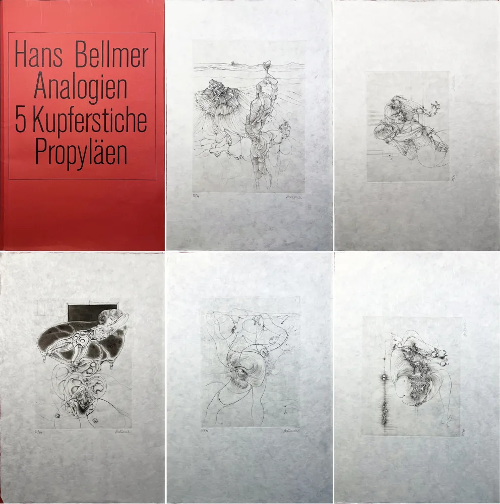 版画 Bellmer - DIE ANALOGIEN, 5 KUPFERSTICHE (1971) - 5 gravures originales signées.