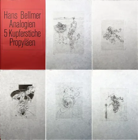 版画 Bellmer - DIE ANALOGIEN, 5 KUPFERSTICHE (1971) - 5 gravures originales signées.