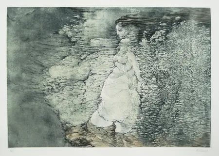 版画 Bellmer - Entre deux eaux