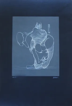 蚀刻版画 Bellmer - Femme avalant un serpent