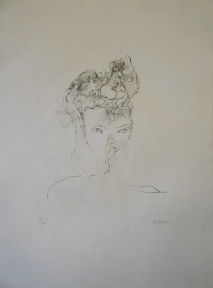 版画 Bellmer - Jeune-fille