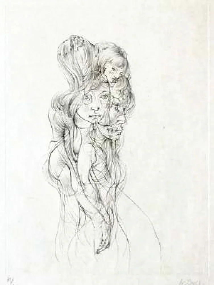 干刻版画 Bellmer - Jeunes filles