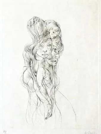 干刻版画 Bellmer - Jeunes filles