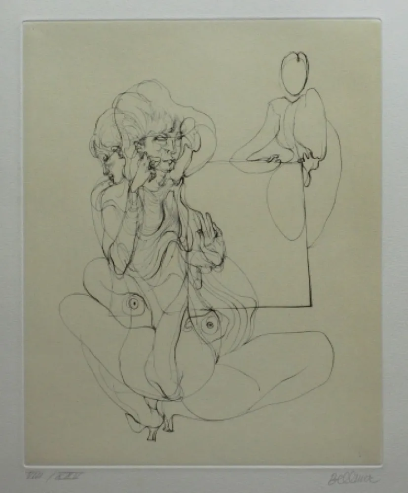 干刻版画 Bellmer - La Table parlante