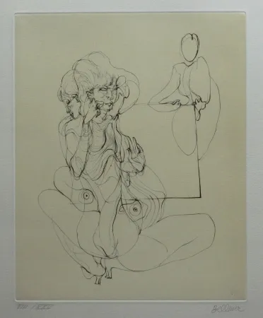 干刻版画 Bellmer - La Table parlante