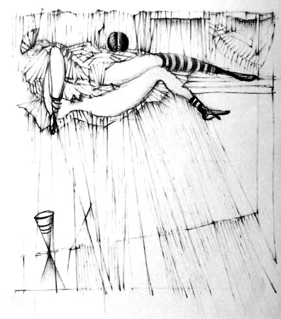 蚀刻版画 Bellmer - La toupies