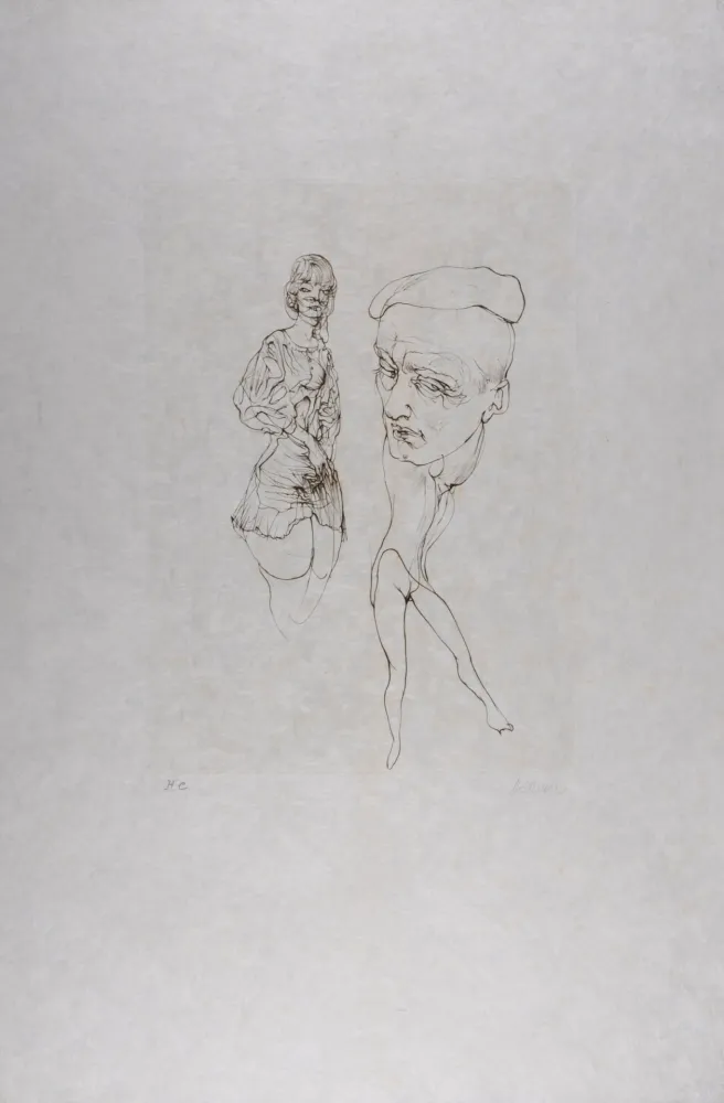 蚀刻版画 Bellmer - L'Homme à la casquette