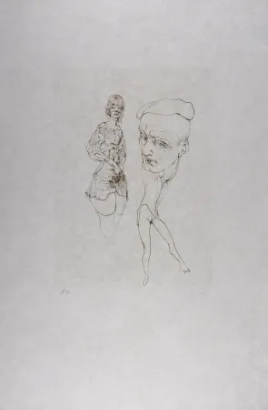 蚀刻版画 Bellmer - L'Homme à la casquette