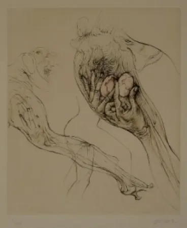 蚀刻版画 Bellmer - L'Oeuf