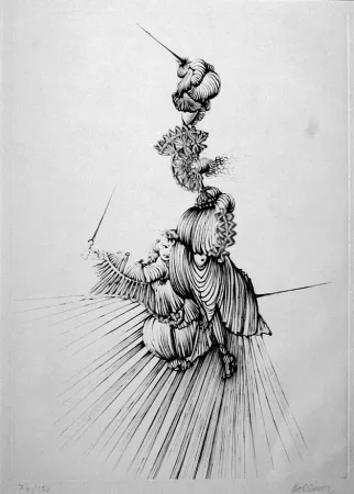 蚀刻版画 Bellmer - Miroir de Songes