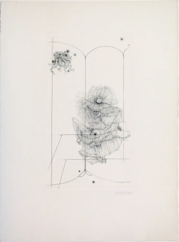 干刻版画 Bellmer - Octopus from 