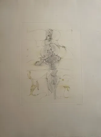 版画 Bellmer - Onze heure et demie 