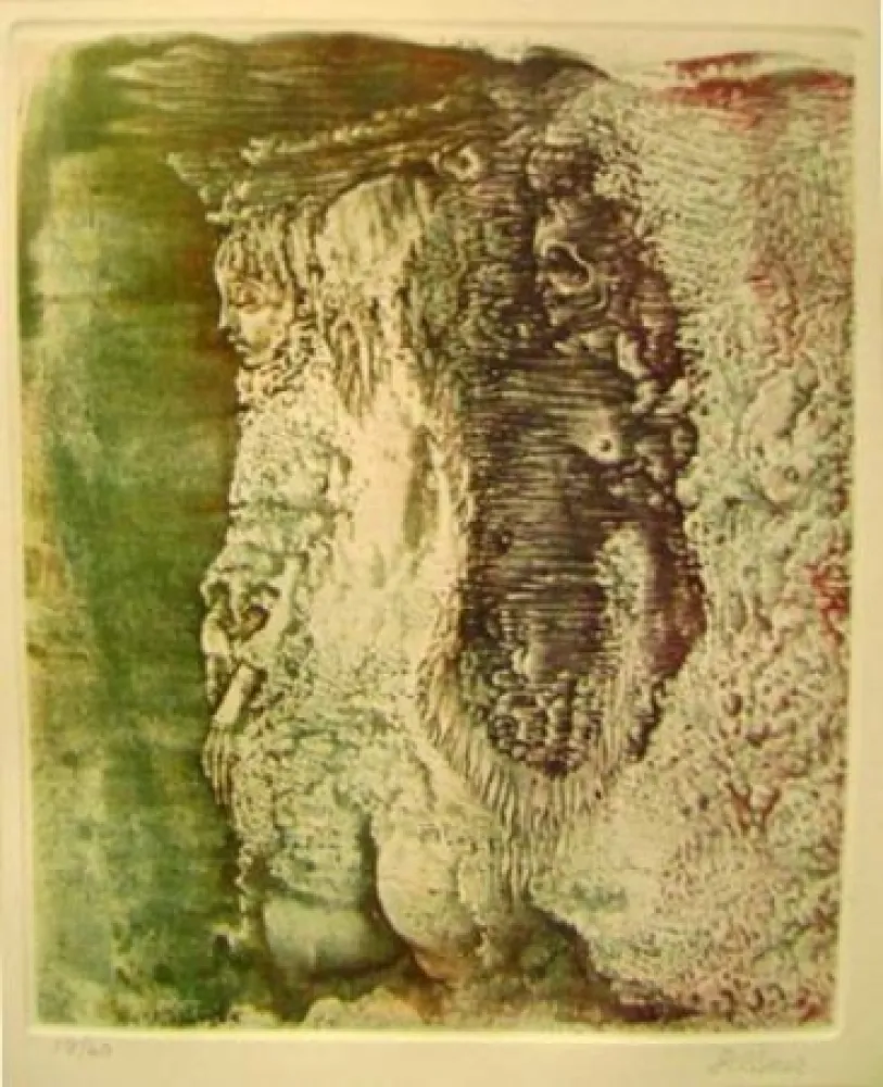 版画 Bellmer - Petite fille et la mort