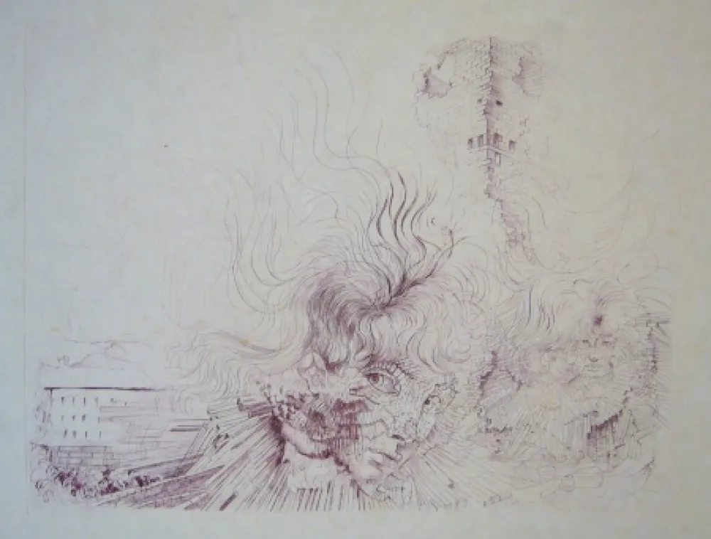 蚀刻版画 Bellmer - Sans titre