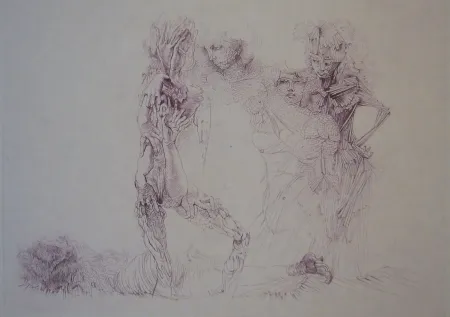 蚀刻飞尘法 Bellmer - Sans titre