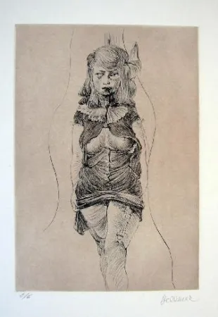 蚀刻飞尘法 Bellmer - Sans titre