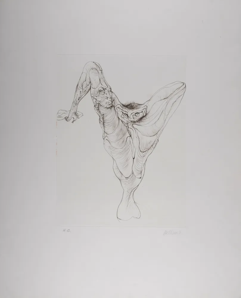 蚀刻版画 Bellmer - Sexe Oiseau