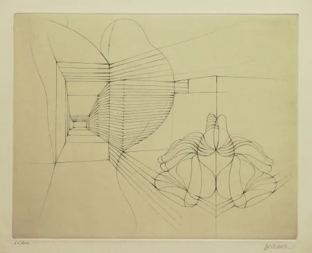 干刻版画 Bellmer - Souterrain Prénatal