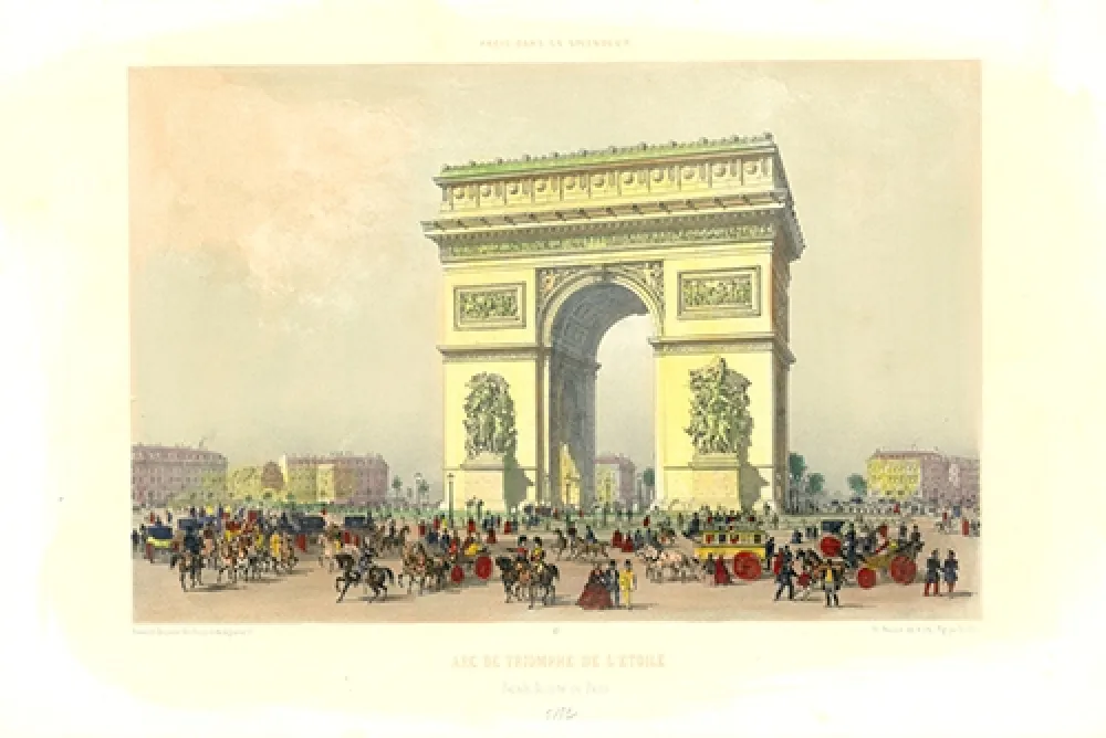 石版画 Benoist - Arc de Triomphe de l'Etoile