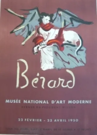 石版画 Berard - Affiche exposition Musée d'art moderne Mourlot